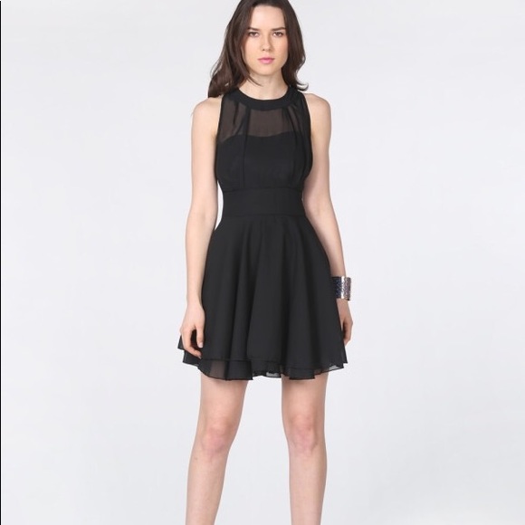 NEW in Package - Black Contrast Mesh Yoke Dress - Picture 7 of 7